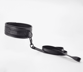Love In Leather Faux Leather Collar & Lead Set Black Collars and Leads